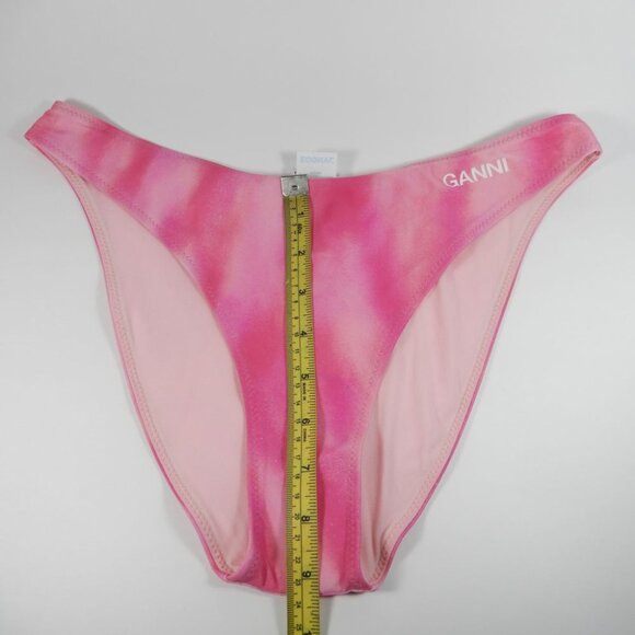 GANNI BIKINI SET Strapless Swim Top & Bottom Size S 36 Pink Tie Dye NEW $240 - Picture 14 of 16